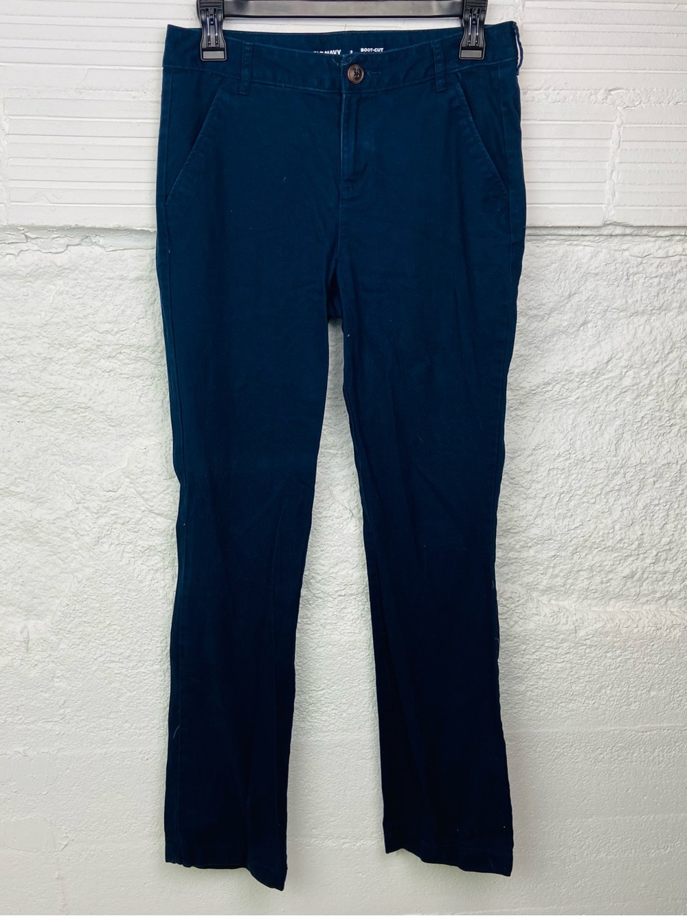 Old Navy Boot-Cut cotton Stretch navy Pants size 2